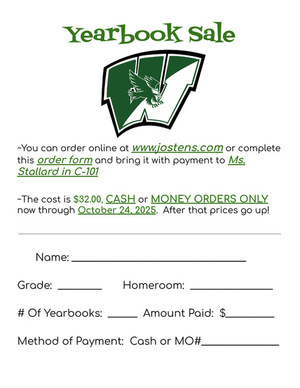 Yearbooks are Now On Sale for a Discounted Price!!!